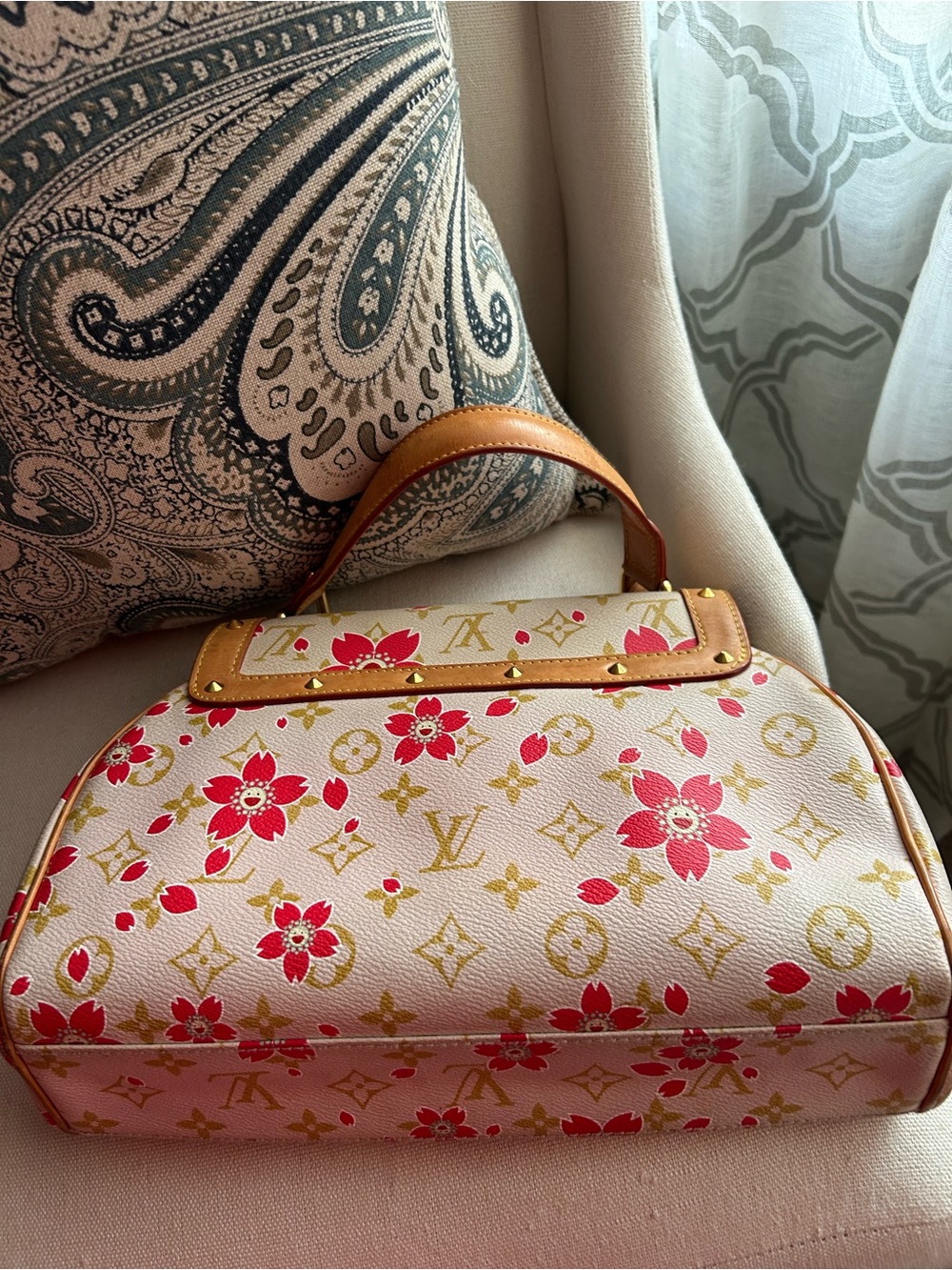 Authentic Louis Vuitton Monogram Takashi Murakami Cherry Blossom Sac - Picture 3 of 15